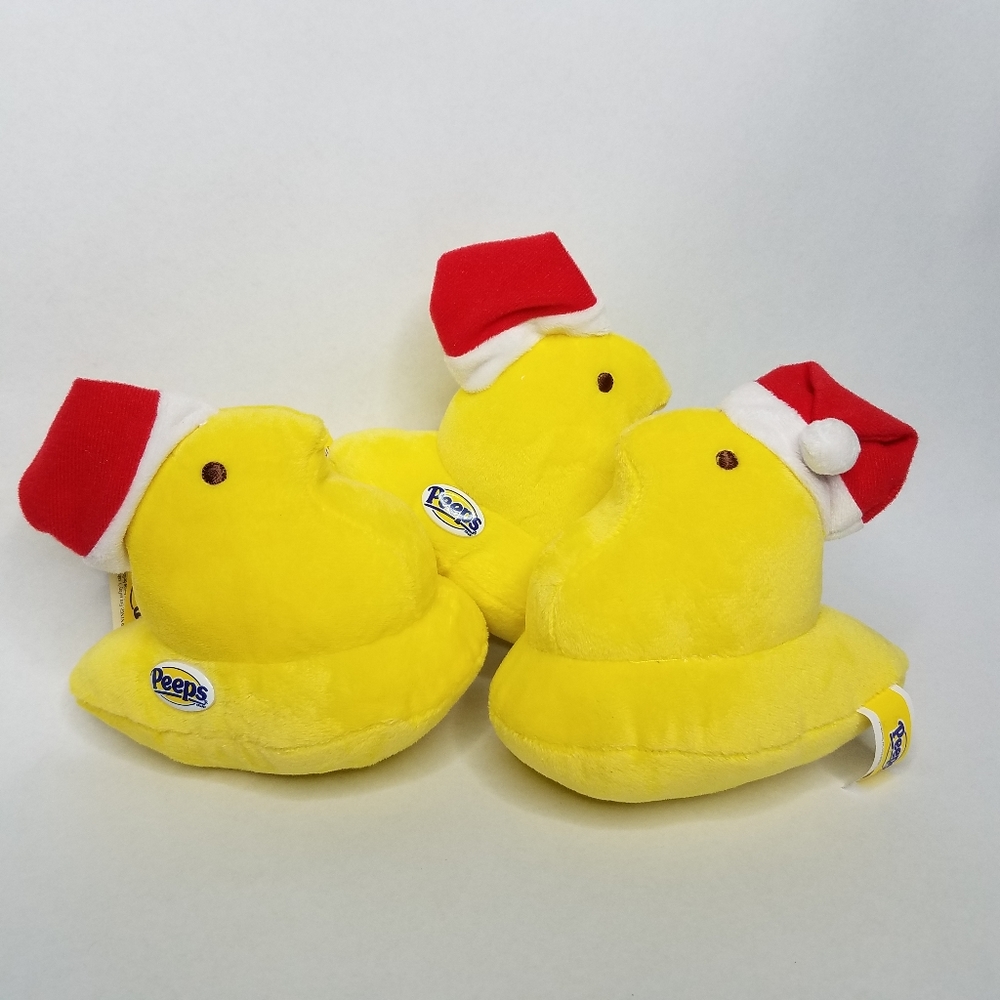 Peeps Plush Christmas Santa Chick 5 inch Decor